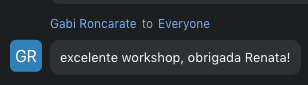Depoimento de aluna sobre o workshop